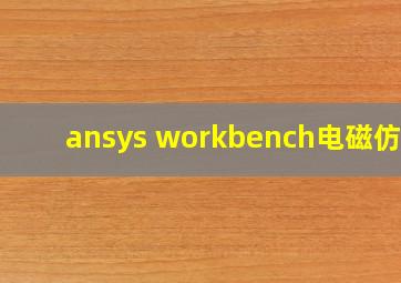 ansys workbench电磁仿真